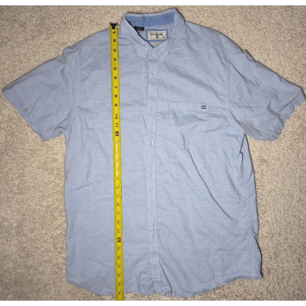 Billabong Sky Blue Tailored Fit Stretch Button Up Shirt Men’s XL